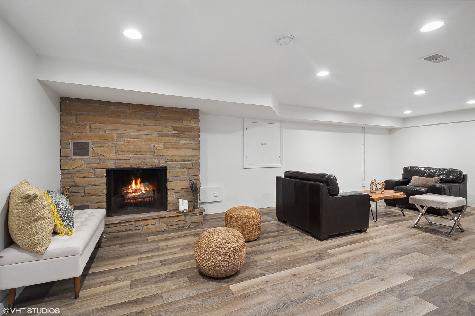 526 Coronet Road Glenview, IL 60025 - Photo 23 of 23 a living room with furniture and a fireplace