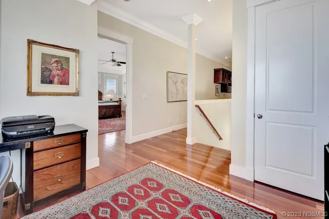 a front view of a building with a street