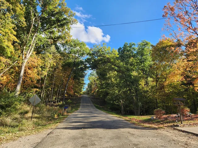 a view of a street with houses