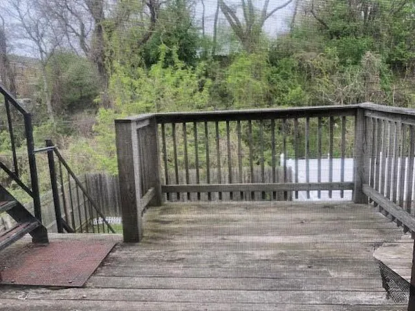 a view of a porch with a couch