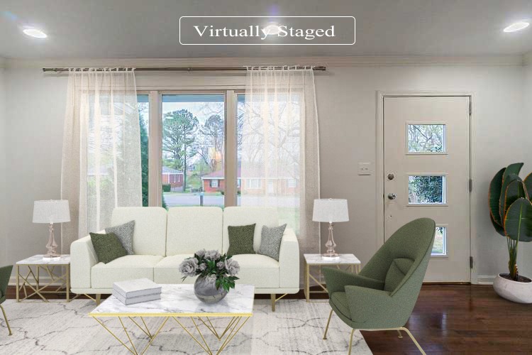 1010 Mitchell Road Nashville, TN 37206 - Photo 2 of 25 a living room with furniture a flat screen tv and a large window