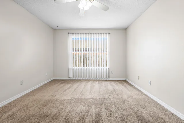 an empty room with a window