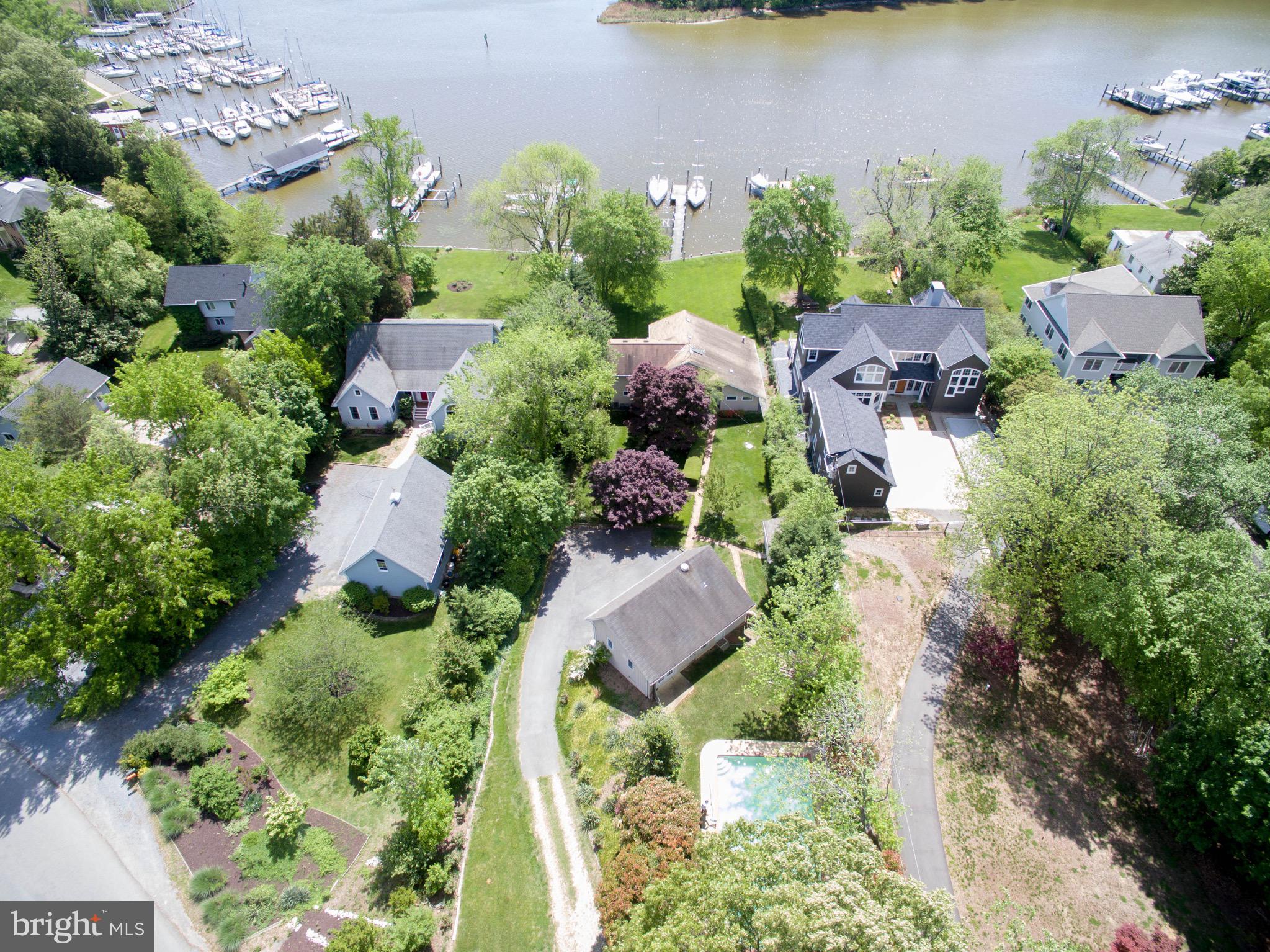 3962 Germantown Road Edgewater, MD 21037 - Photo 42 of 52 Aerial View of House/Garage/Pool