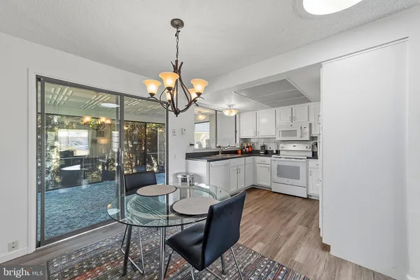 a view of a dining room and livingroom view