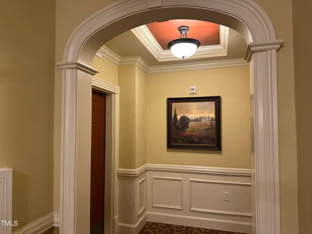 a front view of a house with a door