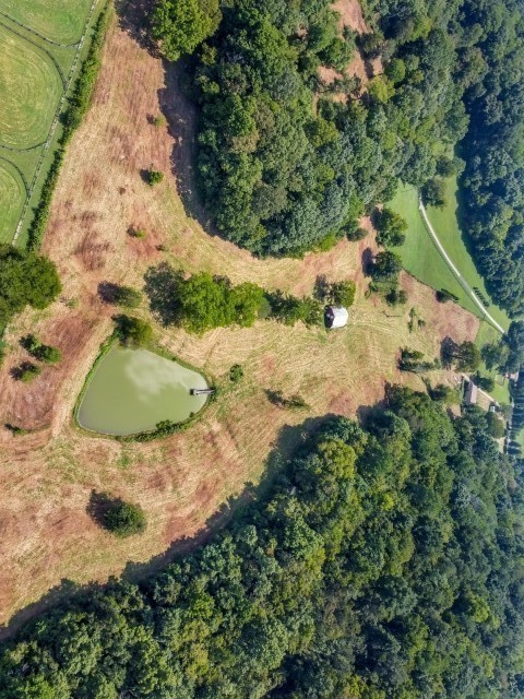 3442 Sweeney Hollow Road Franklin, TN 37064 - Photo 10 of 15 an aerial view of a house with a yard and lake
