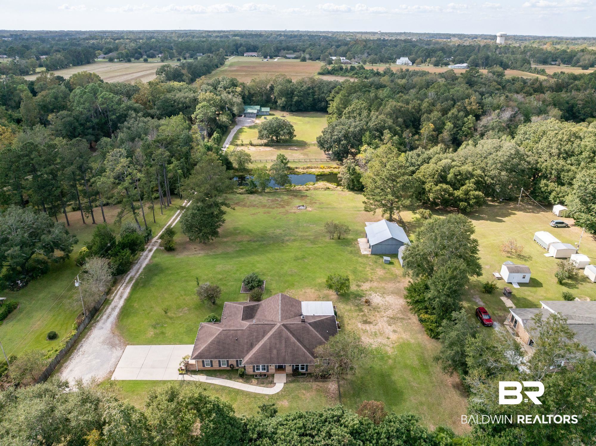20037 County Road 33 Fairhope, AL 36532 - Photo 39 of 79 Bird's eye view with a rural view