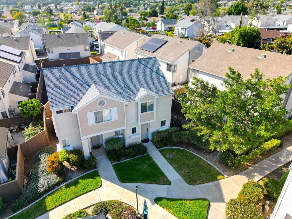 a aerial view of a house