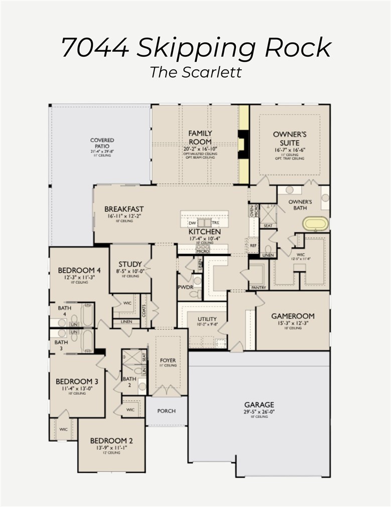 7044 Skipping Rock Path Bryan, TX 77808 - Photo 31 of 31 Floor plan of 7044 Skipping Rock Path