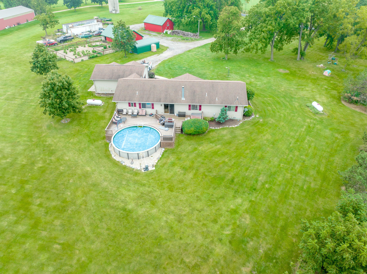 14508 Nichols Road Hebron, IL 60034 - Photo 3 of 38 a aerial view of a house with table and chairs