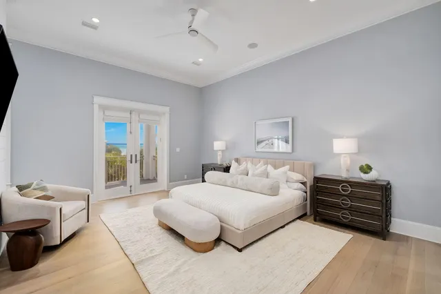 a view of a city and an ocean view