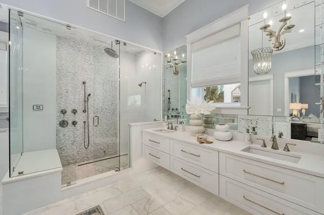 a view of yard with ocean view