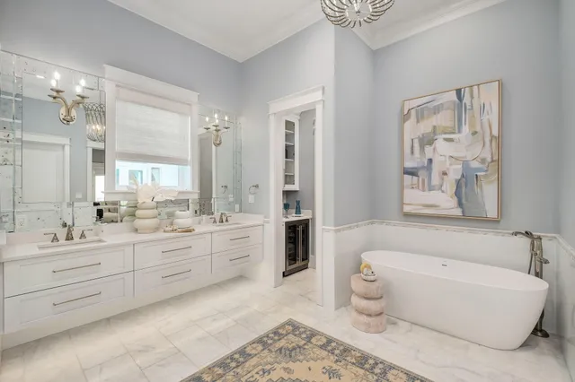 a view of an ocean building and outdoor space