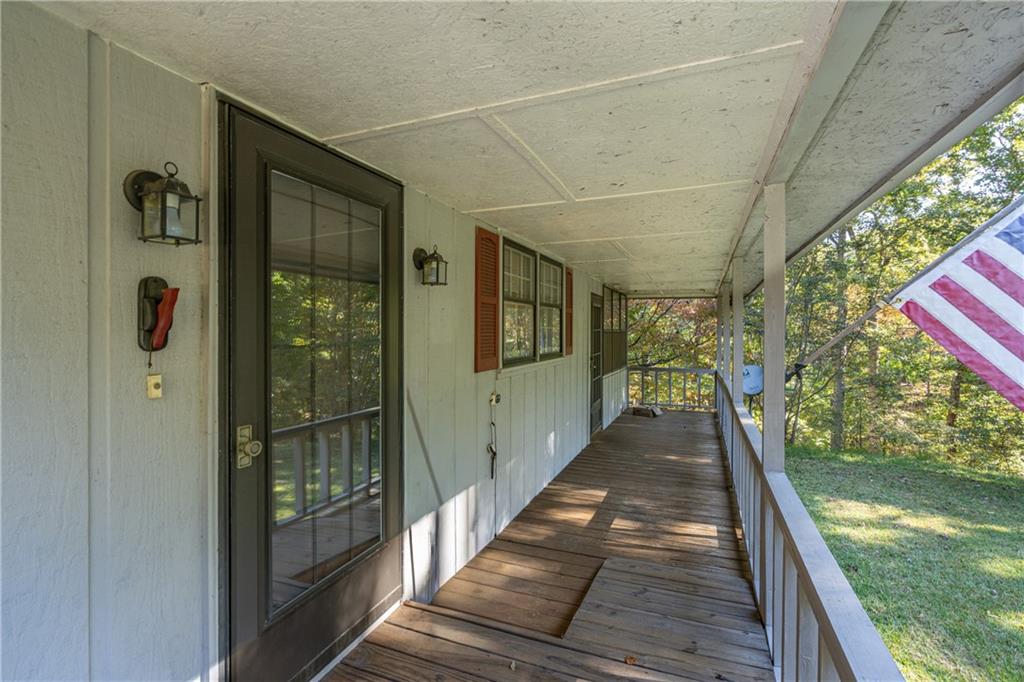 a view of a balcony