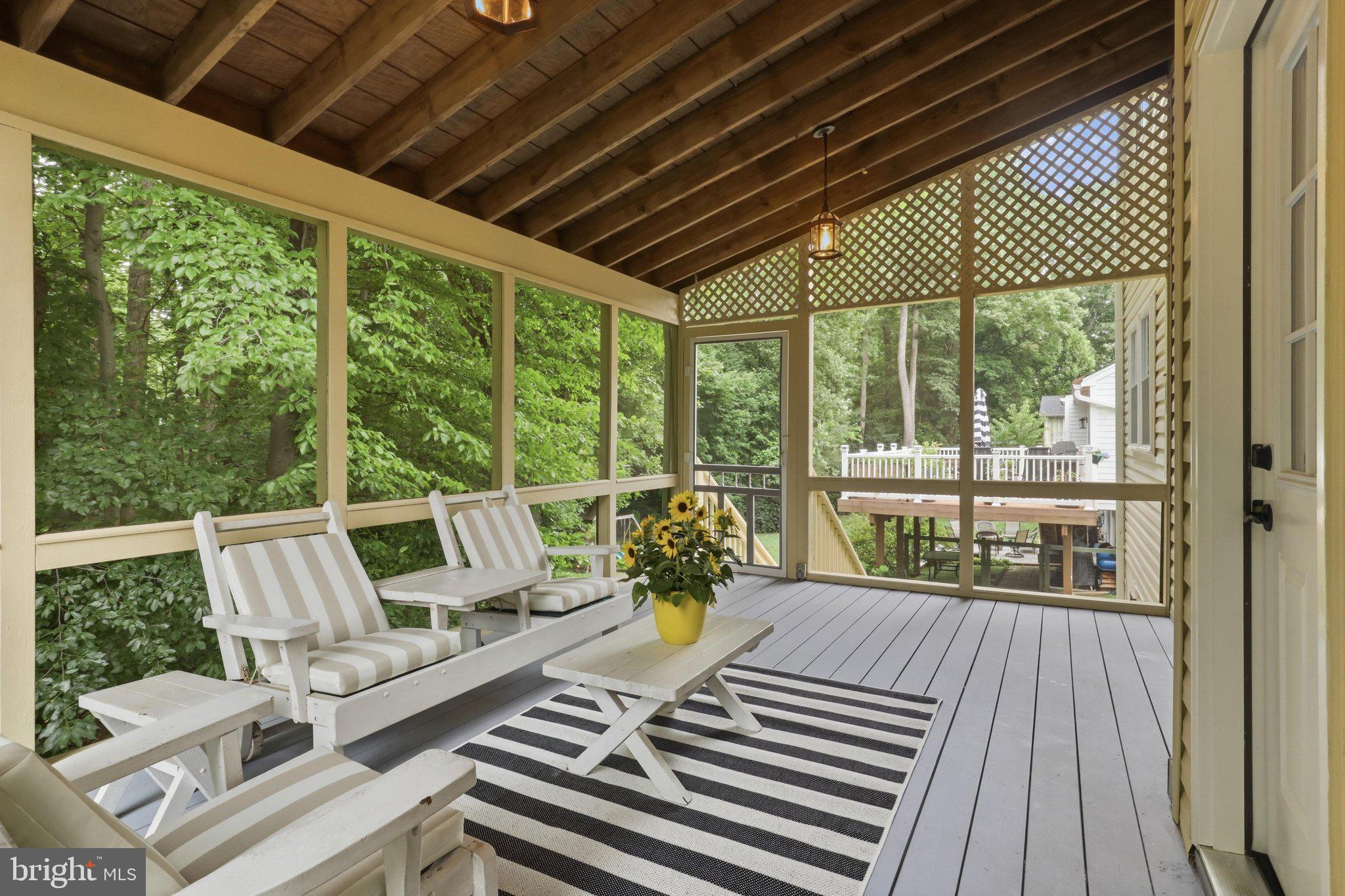 9024 Brook Ford Road Burke, VA 22015 - Photo 10 of 40 Serene screened porch overlooking trees off KT.