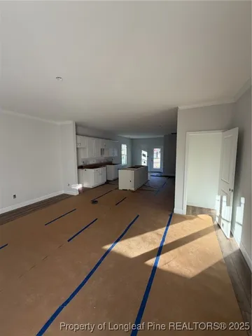 a bed room with a bed and a night stand