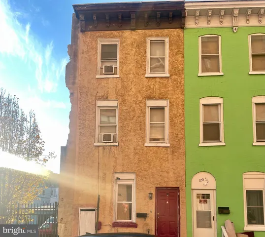 a front view of a building