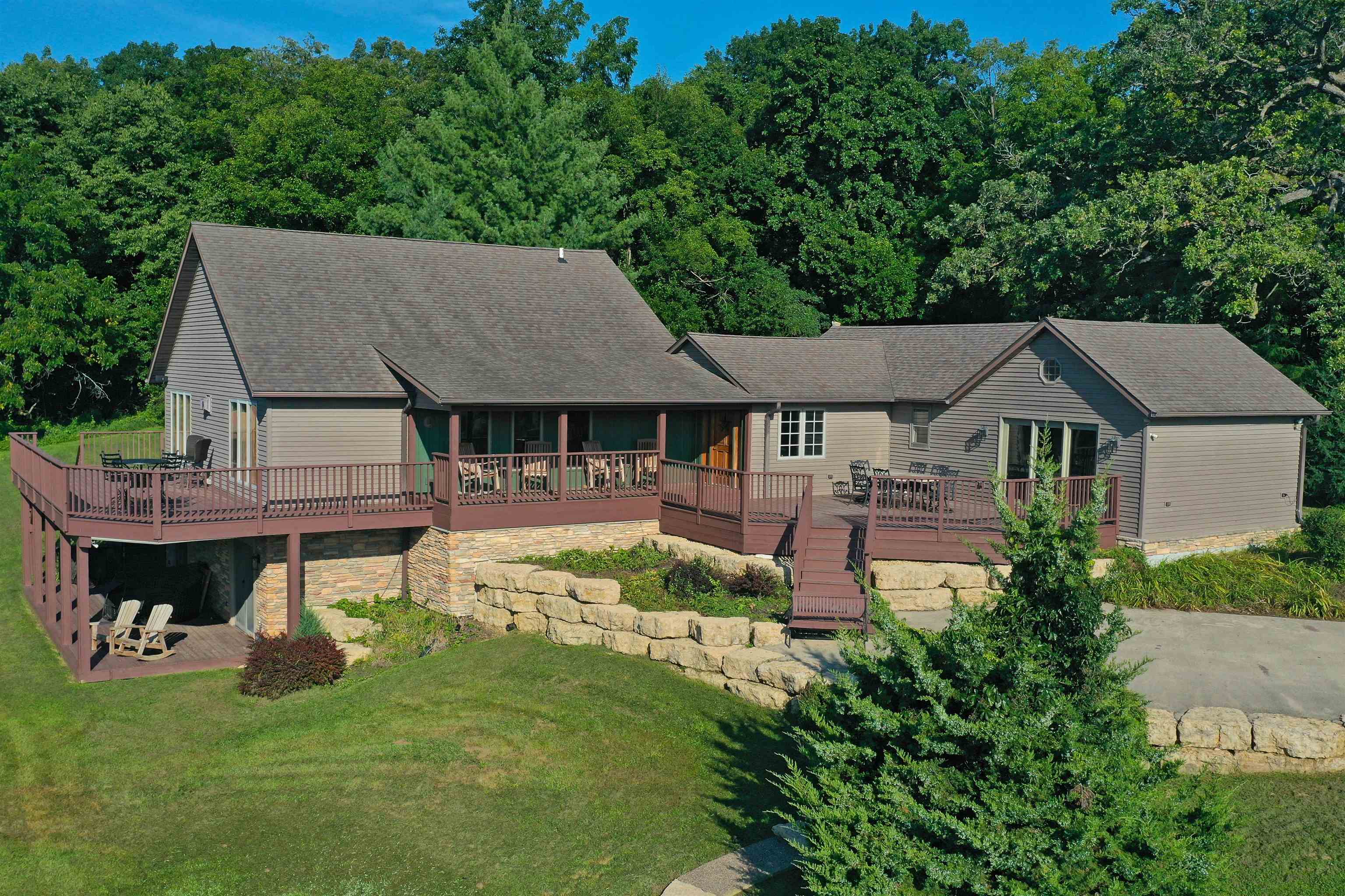 2287 West Hanover Road Hanover, IL 61041 - Photo 2 of 38 a aerial view of a house with swimming pool and sitting area