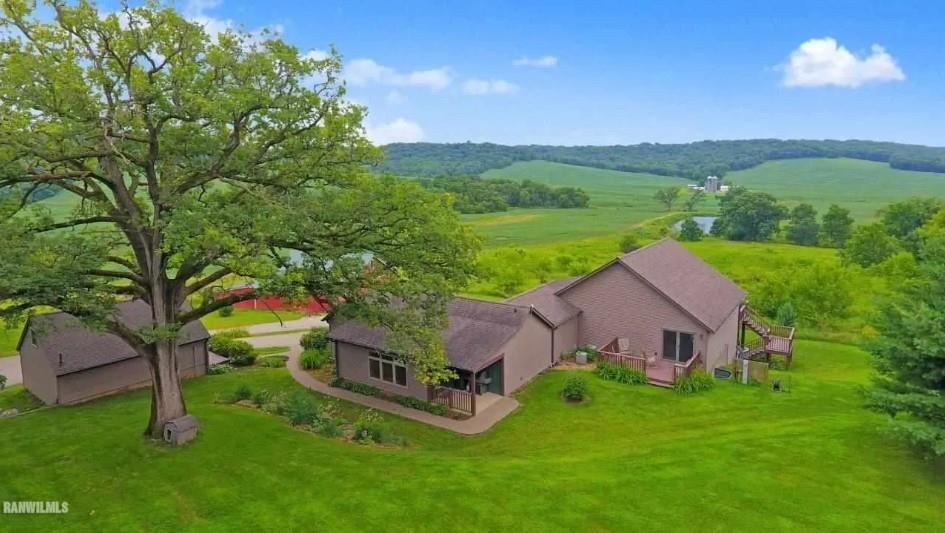 2287 West Hanover Road Hanover, IL 61041 - Photo 23 of 38 a aerial view of a house with pool