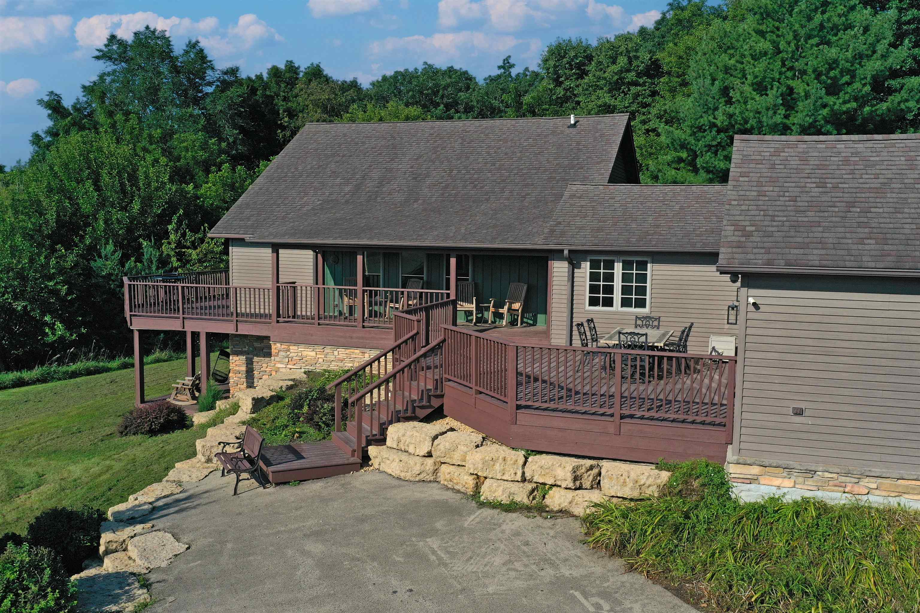 2287 West Hanover Road Hanover, IL 61041 - Photo 25 of 38 an aerial view of a house with a garden and plants