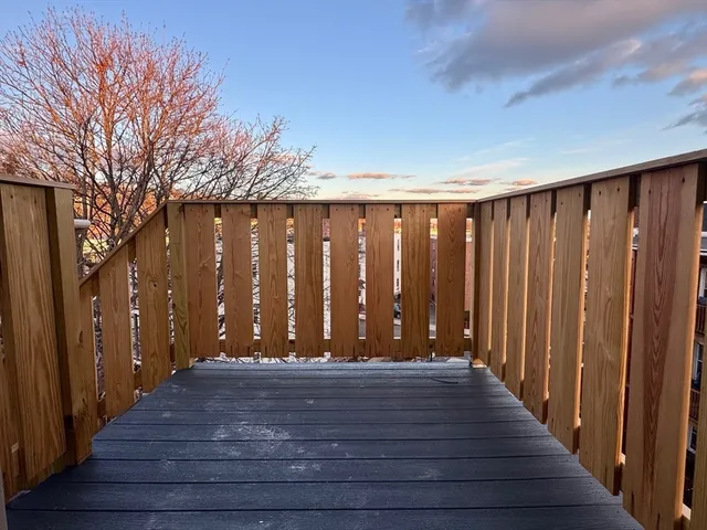 a view of wooden deck