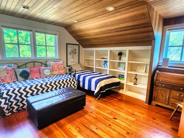 a view of a yard with an outdoor space