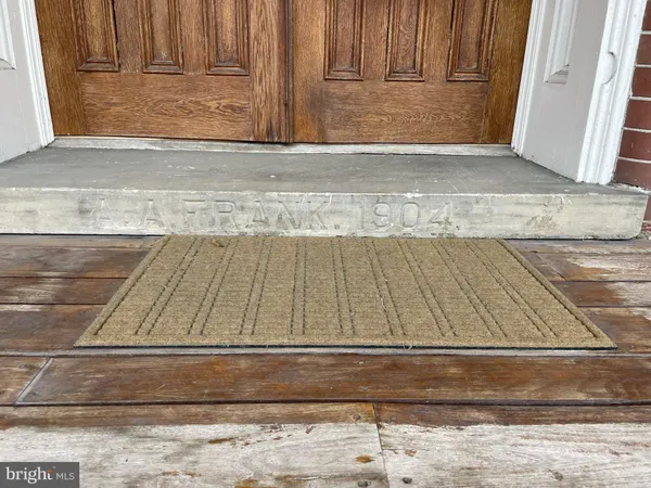 a view of wooden door