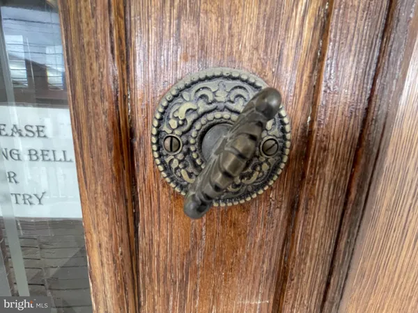 a close view of door