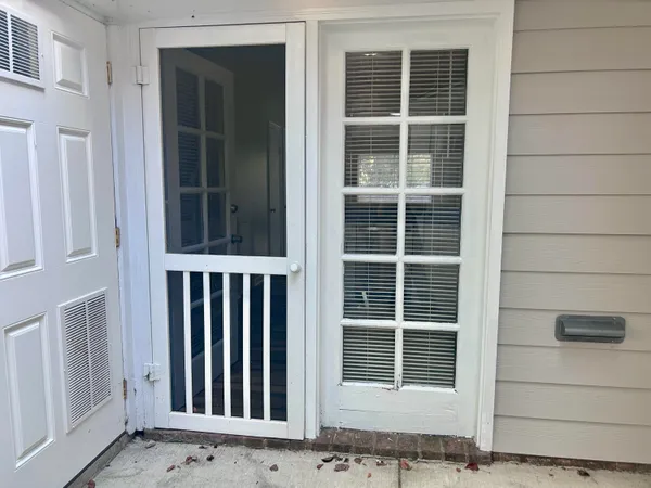 a view of front door