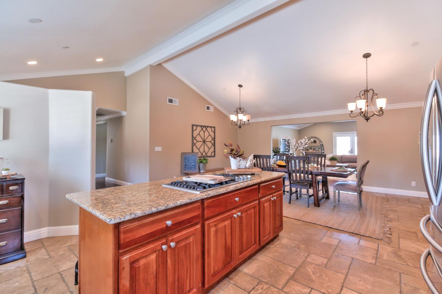 10415 New Avenue Gilroy, CA 95020 - Photo 12 of 55 a kitchen with stainless steel appliances granite countertop a stove and a refrigerator