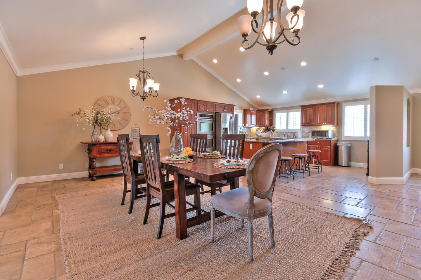 10415 New Avenue Gilroy, CA 95020 - Photo 16 of 55 a view of a dining room with furniture and chandelier