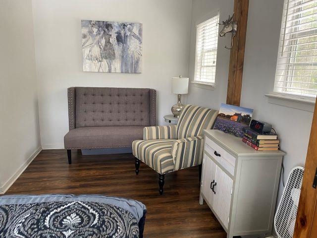 602 Sycamore Road Burnet, TX 78611 - Photo 17 of 26 a bedroom with furniture and a rug