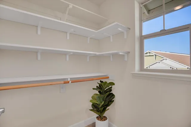 a close view of closet