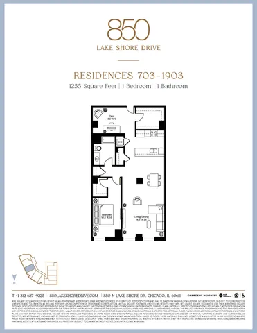 $715,000 | 850 North Lake Shore Drive, Unit 1203, Chicago, IL 60611