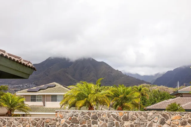 a picture of a house with a yard and potted plants