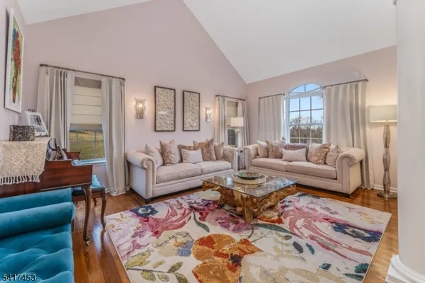 a living room with furniture and a couch