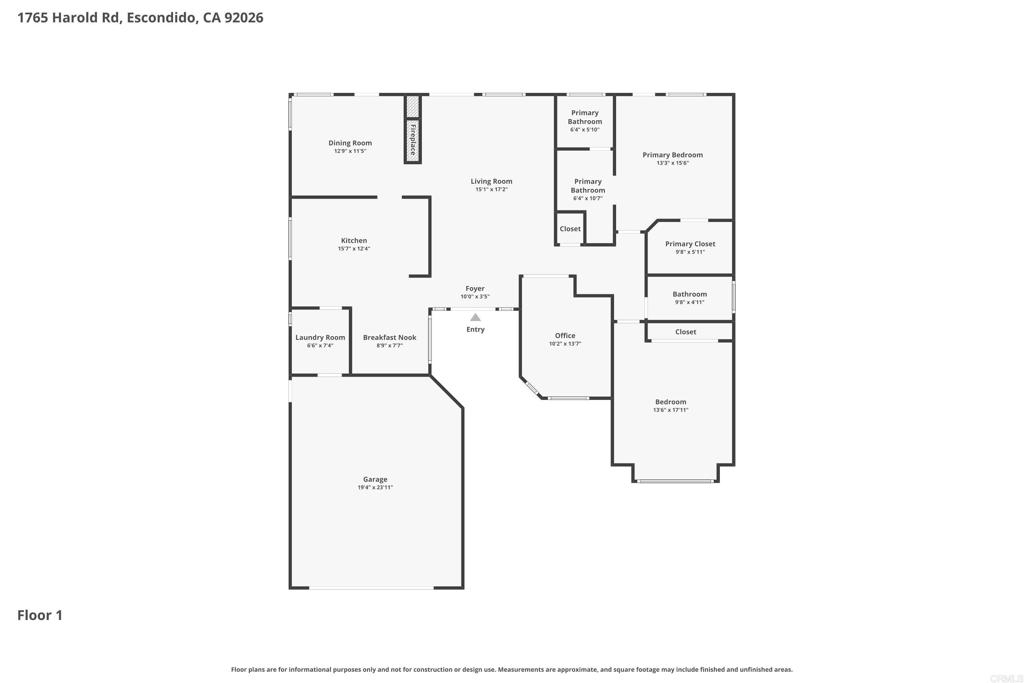1765 Harold Road Escondido, CA 92026 - Photo 30 of 30 Floor Plan