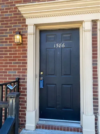 a view of a door of the house