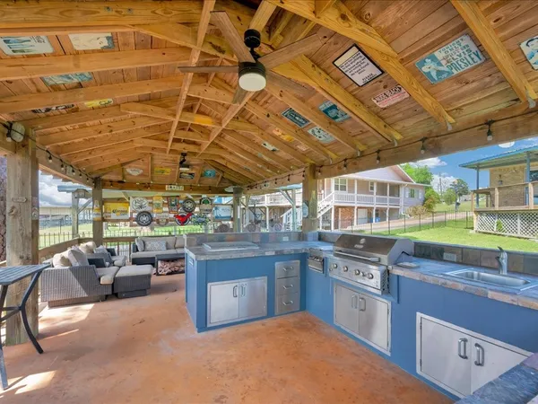 a outdoor space with patio