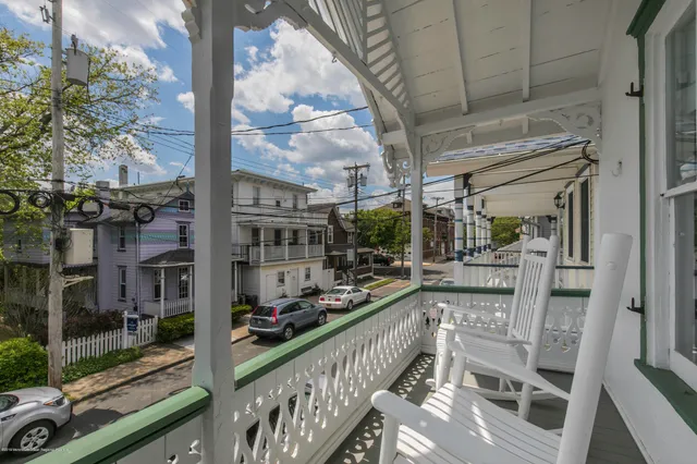 a view of city from a balcony