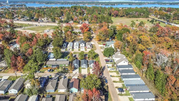a view of city and mountain