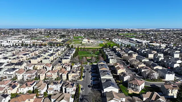 an aerial view of a city