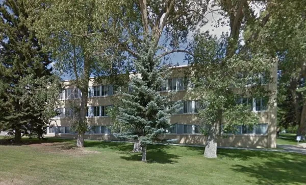 a backyard of a house with lots of trees