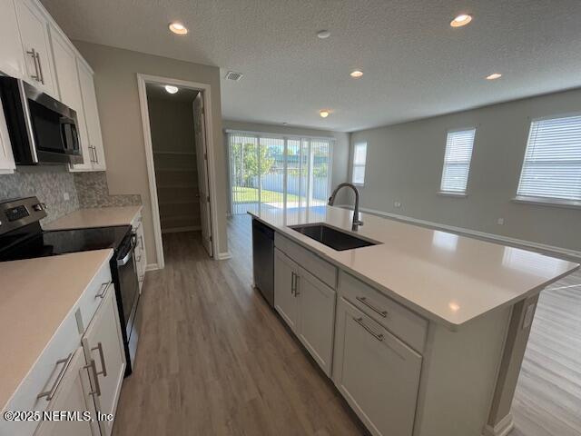 1852 Cogdill Trace Middleburg, FL 32068 - Photo 4 of 25 a kitchen with counter top space a sink a window and stainless steel appliances