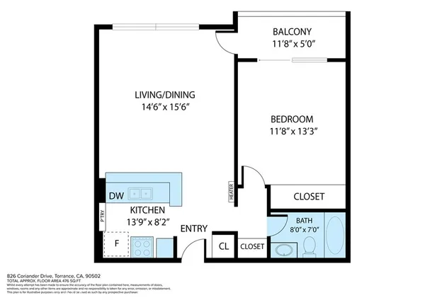 $379,990 | 826 Coriander Drive, Unit D, Torrance, CA 90502