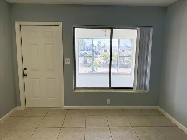 an empty room with a window
