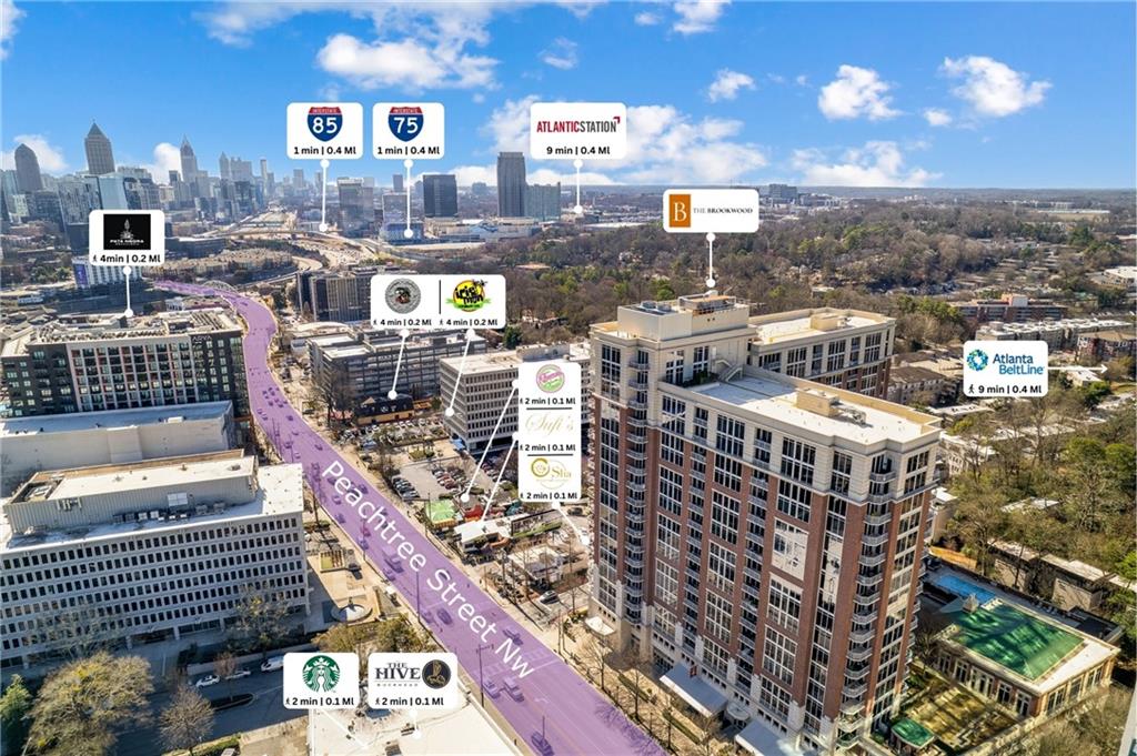 1820 Peachtree Road Northwest, Unit 1111 Atlanta, GA 30309 - Photo 31 of 41 a city view