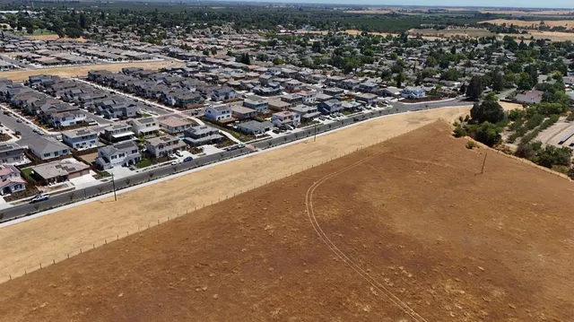 an aerial view of a city