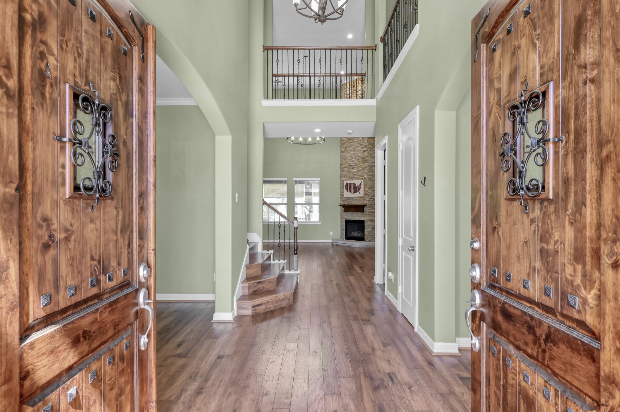 23219 Belted Kingfisher Trail Spring, TX 77389 - Photo 4 of 43 Elegant finished double doors set the tone with a refined, stately presence.
