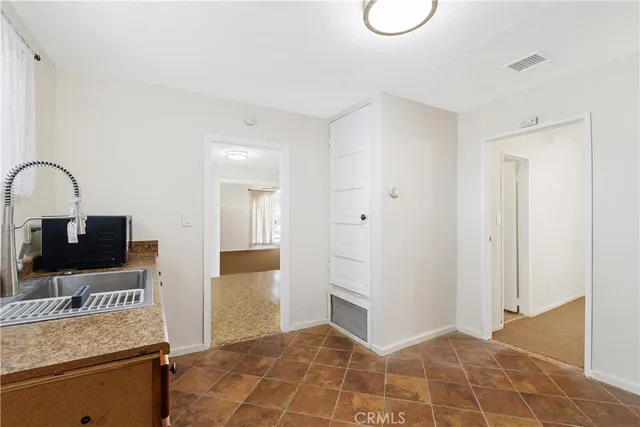 a view of a bathroom from a bathroom